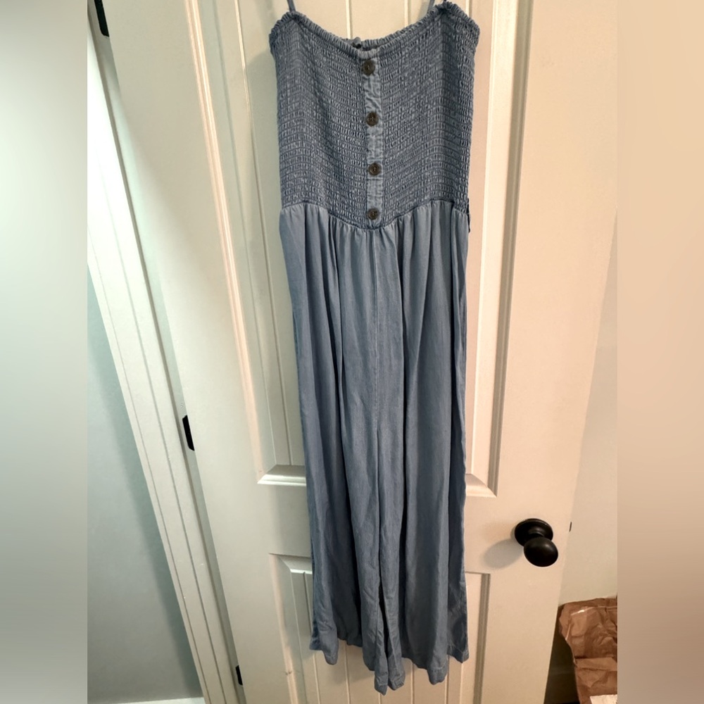 Love Tree linen denim romper jumpsuit